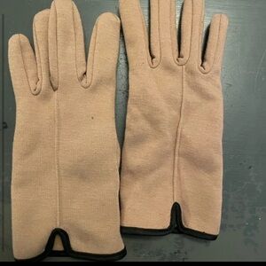 Tan Gloves with Black Trim driving gloves winter gloves warm gloves driving